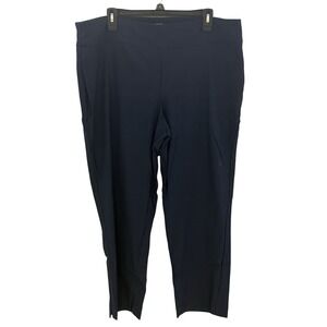 Charter Club Women's Navy Blue Classic Fit Stretch Pants Size 16W